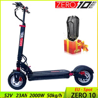 EU Stock Original ZERO 10 52V 23AH Folding Adult Electric Scooter ZERO10 50kg/h 1000W Motor 10 inch  VAT Exemption