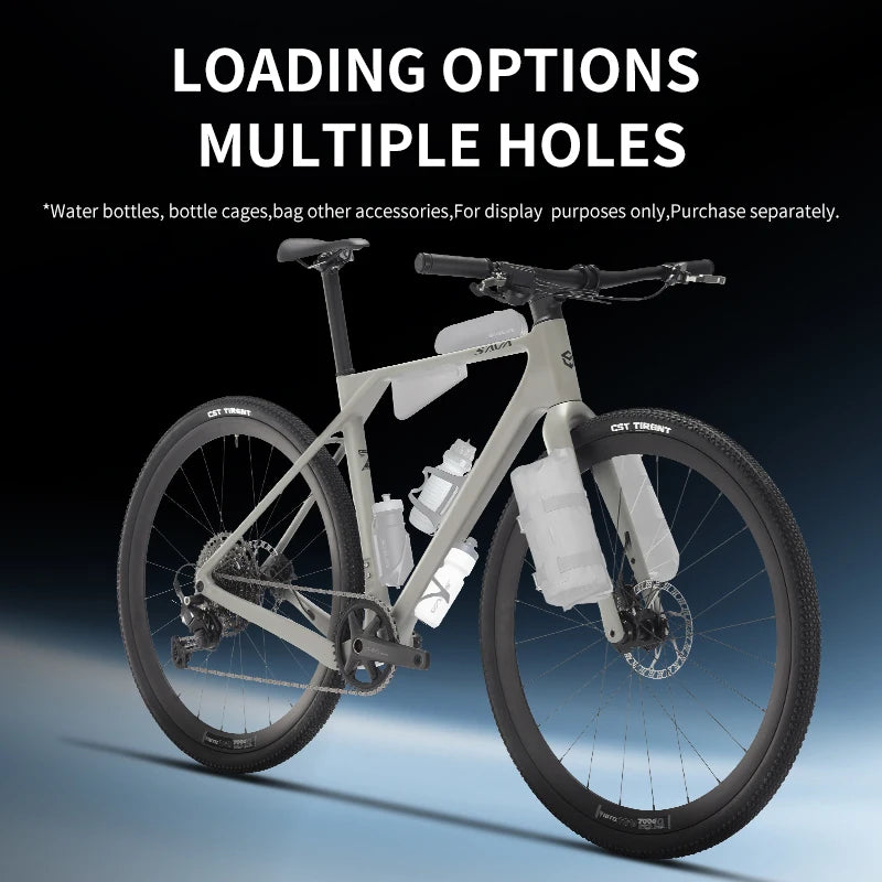 SAVA 2025 New SF6 R21 Carbon Fiber Flat Handlebar Road Bike, Hydraulic Disc Brake Gravel Bike with SHIMANO U6000 11 Speed Kit