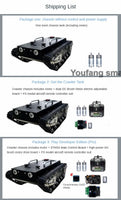 30kg Load RC Tank Chassis Metal Track 12VDC Motor Shock Absorption for STM32 Controller with FS Handle Programmable Robotic Car
