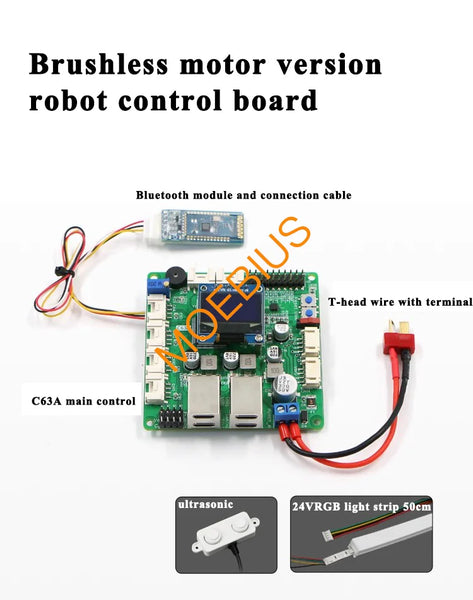 C63A Brushless Motor Control Board STM32F407VET6 Chip Compatible with Multiple Robot Car Drivers