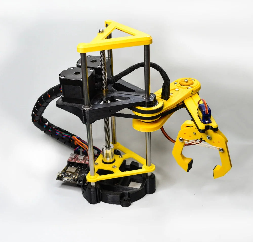 Arduino 3D Print Graphics Scara Robotic Arm with Stepper Motor UnoScara Robot Mamipulator Python Program DIY STEM Toys