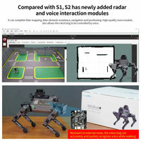 Yahboom 12DOF Metal Robot Dog Bionic DOGZILLA with Camear Lidar Voice Module for Raspberry Pi 5 Support ROS2 Python Programming