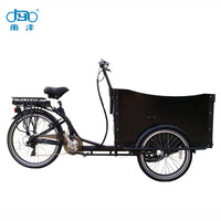 Electric Reverse Riding Power Tricycle/Front Bucket Manpower Cargo/Netherlands Wooden Carriage Tricycle Pet Car 250W Motor