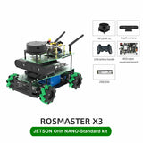 ROSMASTER X3 ROS2 Robot Mecanum Wheel Aluminum Alloy Frame Autopilot Lidar Mapping for Jetson NANO Orin NX Orin NANO RaspberryPi