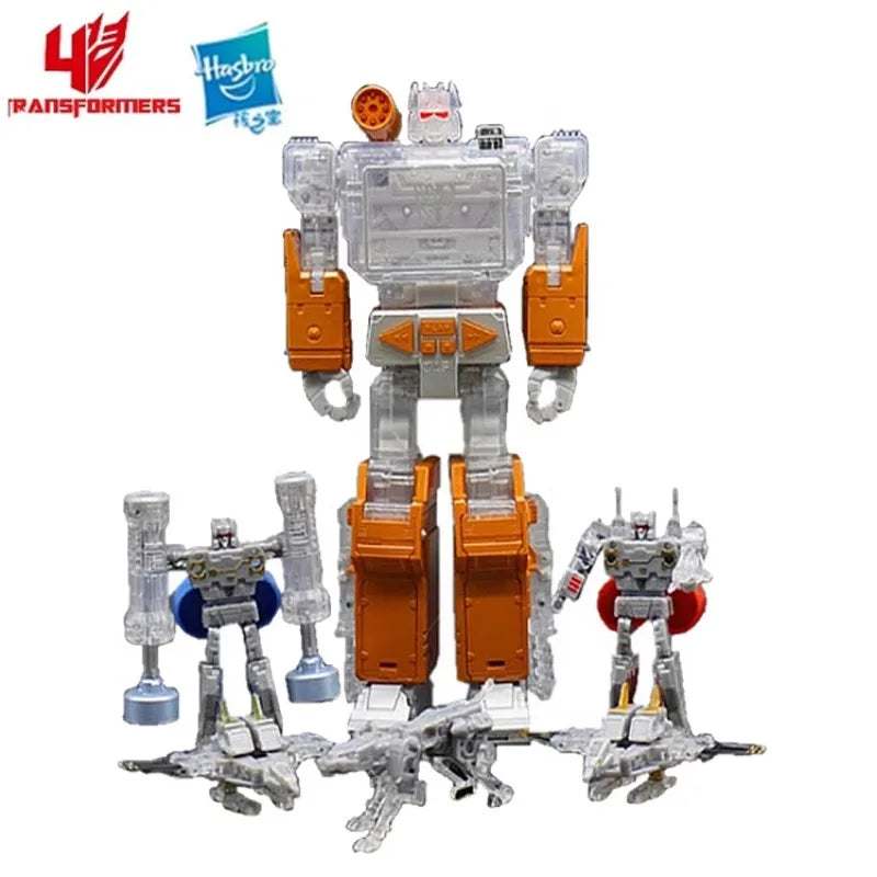 In Stock Transformers Studio Series Toy Robot Hasbro Platinum Master Transparent MP13 Soundwave Limited with 5 Tapes Gift Hobby