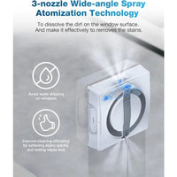 ECOVACS Winbot W2 Omni Potable Window Cleaning Robot, Intelligent Cleaning with Three-Nozzle Wide-Angle Spray Technology