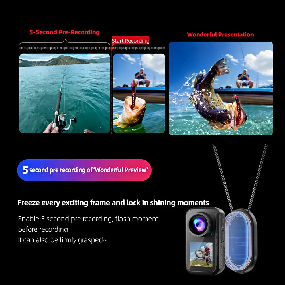 K50S Mini 5K Action Camera with Magnetic Mount