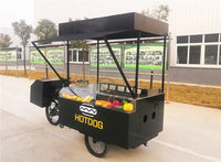 RL-T07B Fridge And Griddle Food Bike Bicycle Tricycle Coffee Cart Mobile Electric Pedal Trike Street Vending Car