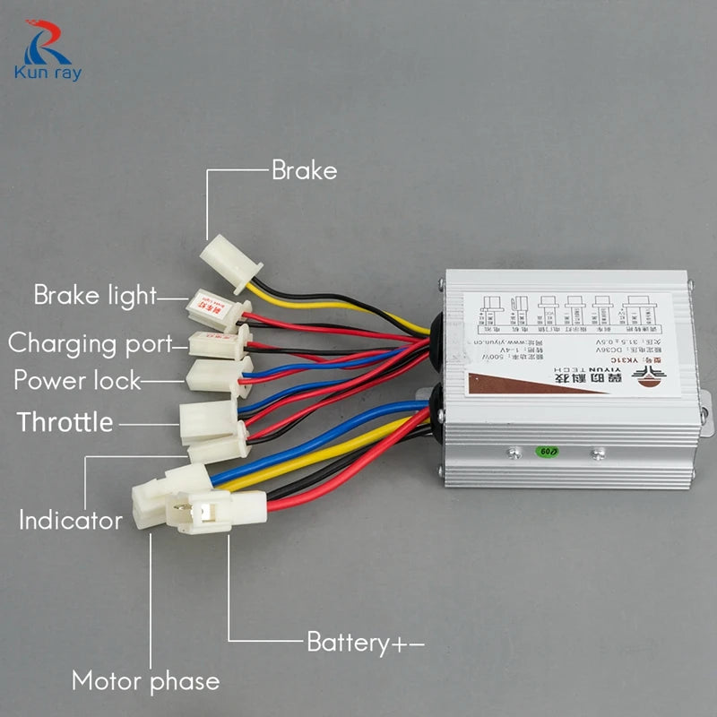 Kunray 250W 450W E-bike Conversion Kit For 24V 36V Electric Brushed DC Decelerating Motor Throttle Controller Bicycle MY1018