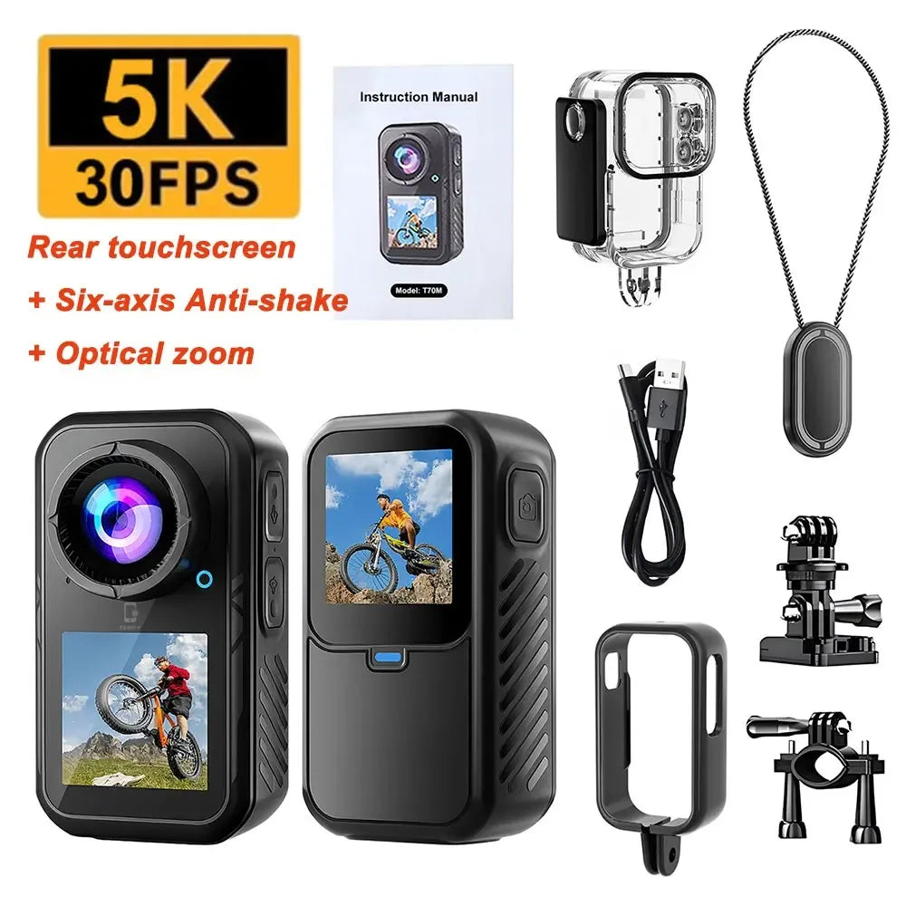K50S Mini 5K Action Camera with Magnetic Mount