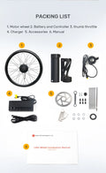 LVBU Complete Down Tube 250W 27.5 inch Electric Bike Conversion Kit with Portable Battery