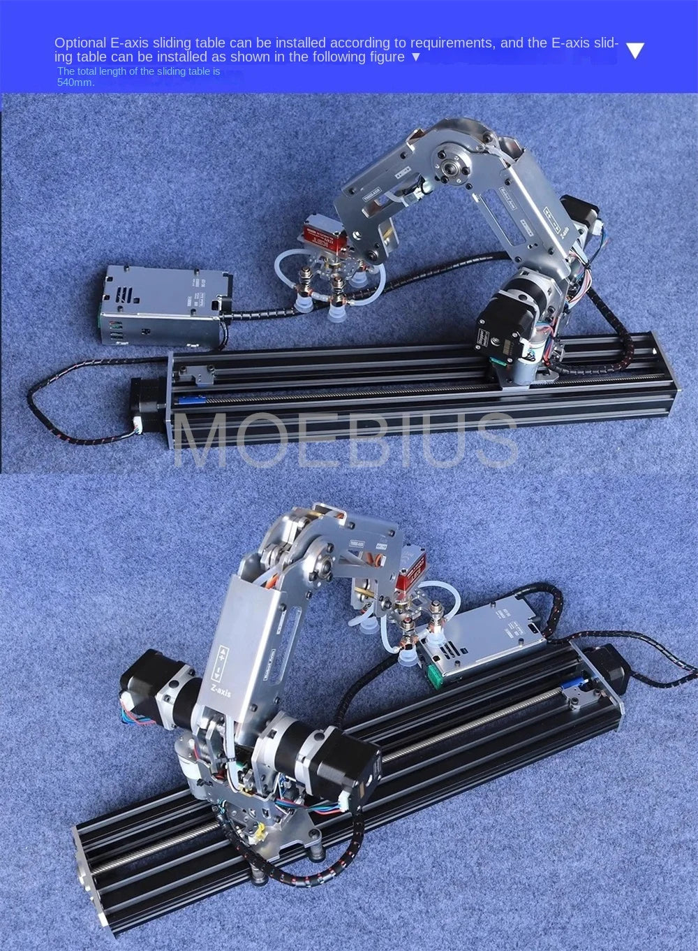 Big Load 4 DOF Robot Arm with Suction Cups Mechanical Claw Gripper Mini Industrial Robotics