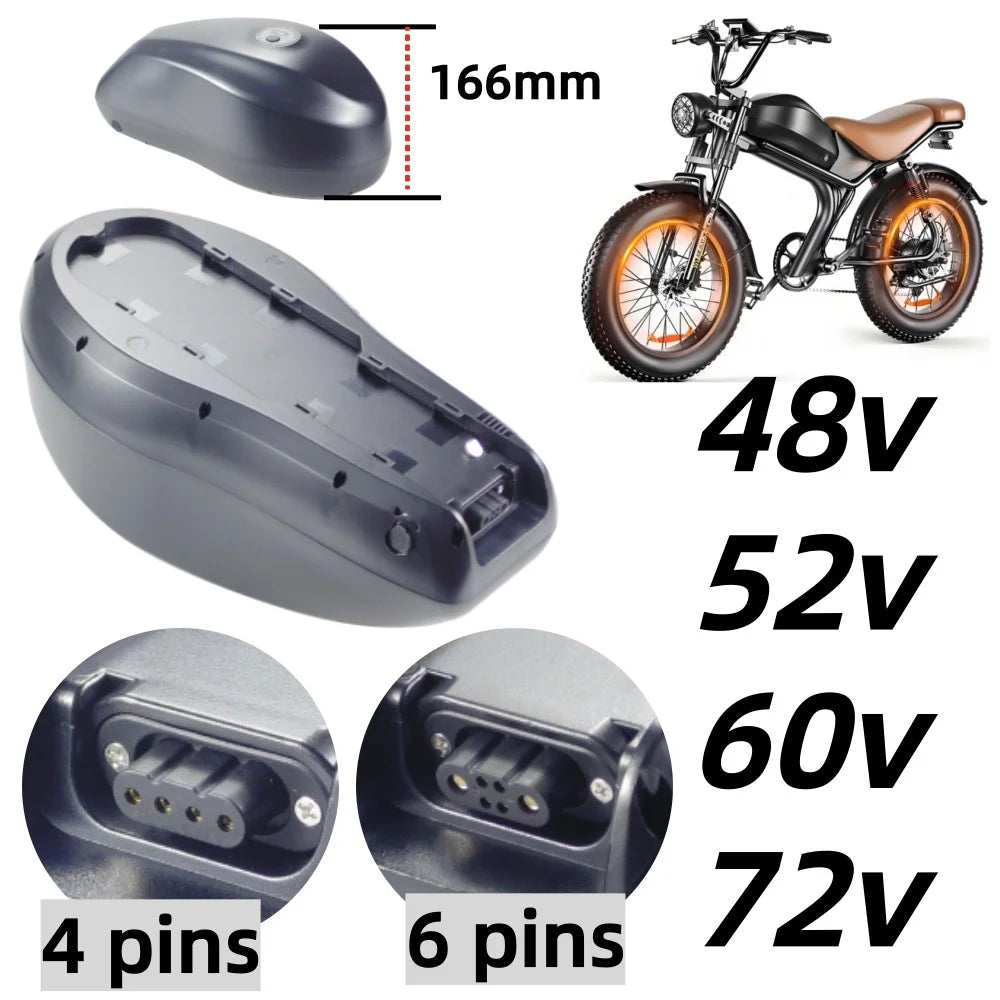 Emoko C93 Motorcycle Mountain Ebike Battery 48V 30Ah 35Ah 52V 25Ah30Ah 60V 25Ah 72V 20Ah for Emoko C93 Motorcycle Mountain Ebike