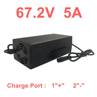 67.2V 5A Fast Charger for 60V electric scooter Lithium battery Loader chargers