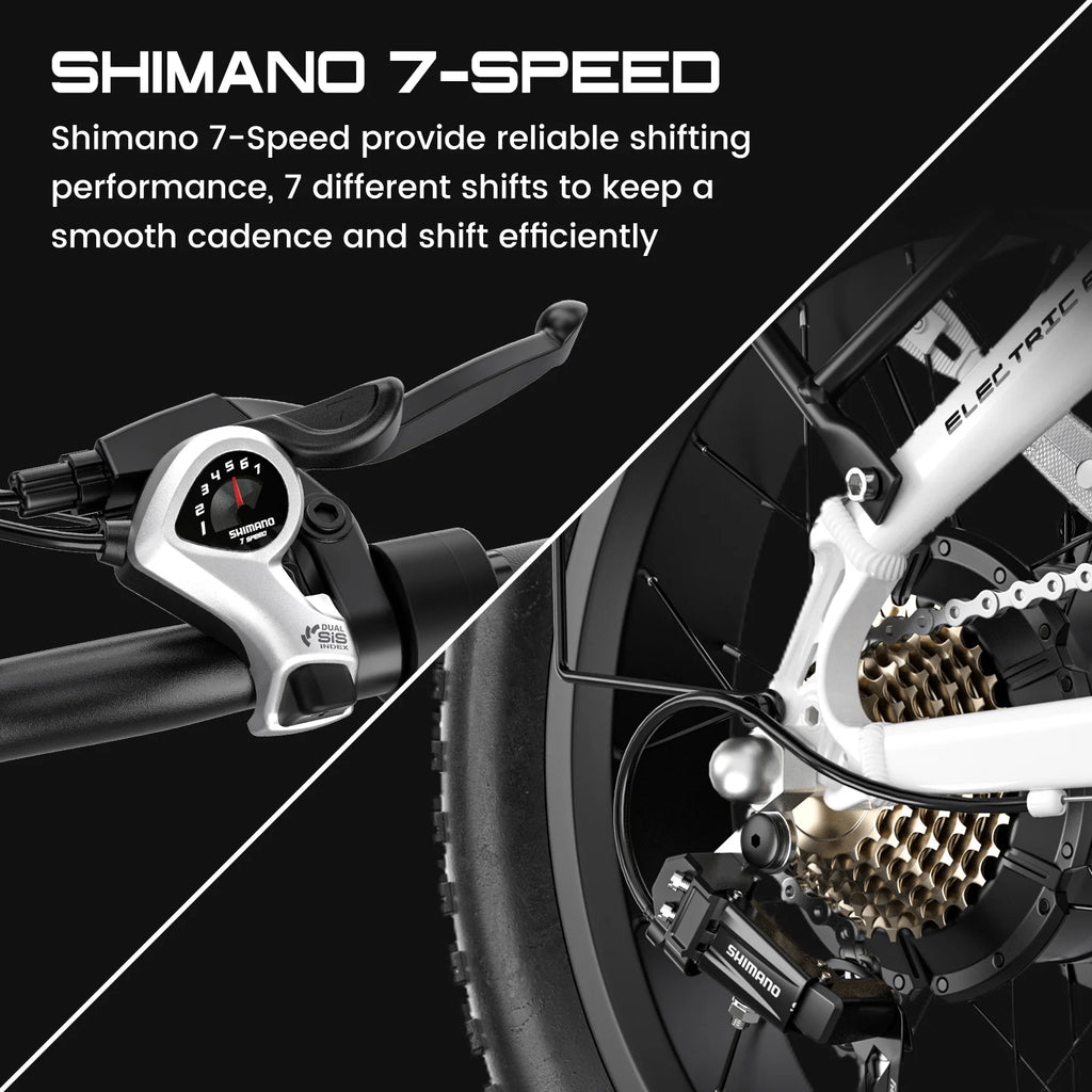 GUNAI GN20 Electric Bicycle 4.0*20inch Fat Tire Foldable Ebike 500W 48V 15Ah Off Road City SnowElectric Bike in Poland Warehouse