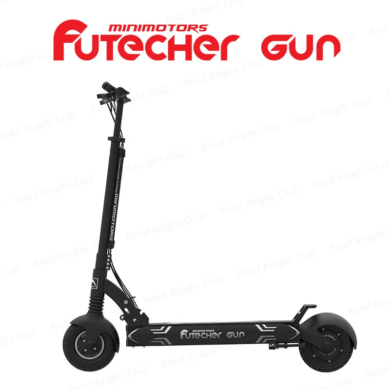 NEWEST Futecher Gun Pro 52V 20.8Ah Electric Scooter Minimotors Motor 1760W Max Power Front And Rear Suspension