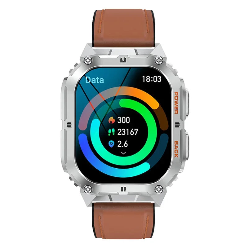 Gaines Smart Watch K61 Pro Men Bluetooth Call 1.96inch AMOLED Screen Compass AI Voice Health Monitor Sport Fitness Tracker Smart