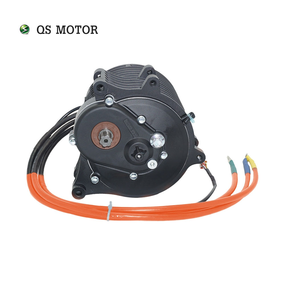 QSMOTOR 138 3000W V3 70H 5500W Max continuous 72V 100KPH Mid drive Motor conversion kit with EM150-2SP Controller for go-kart