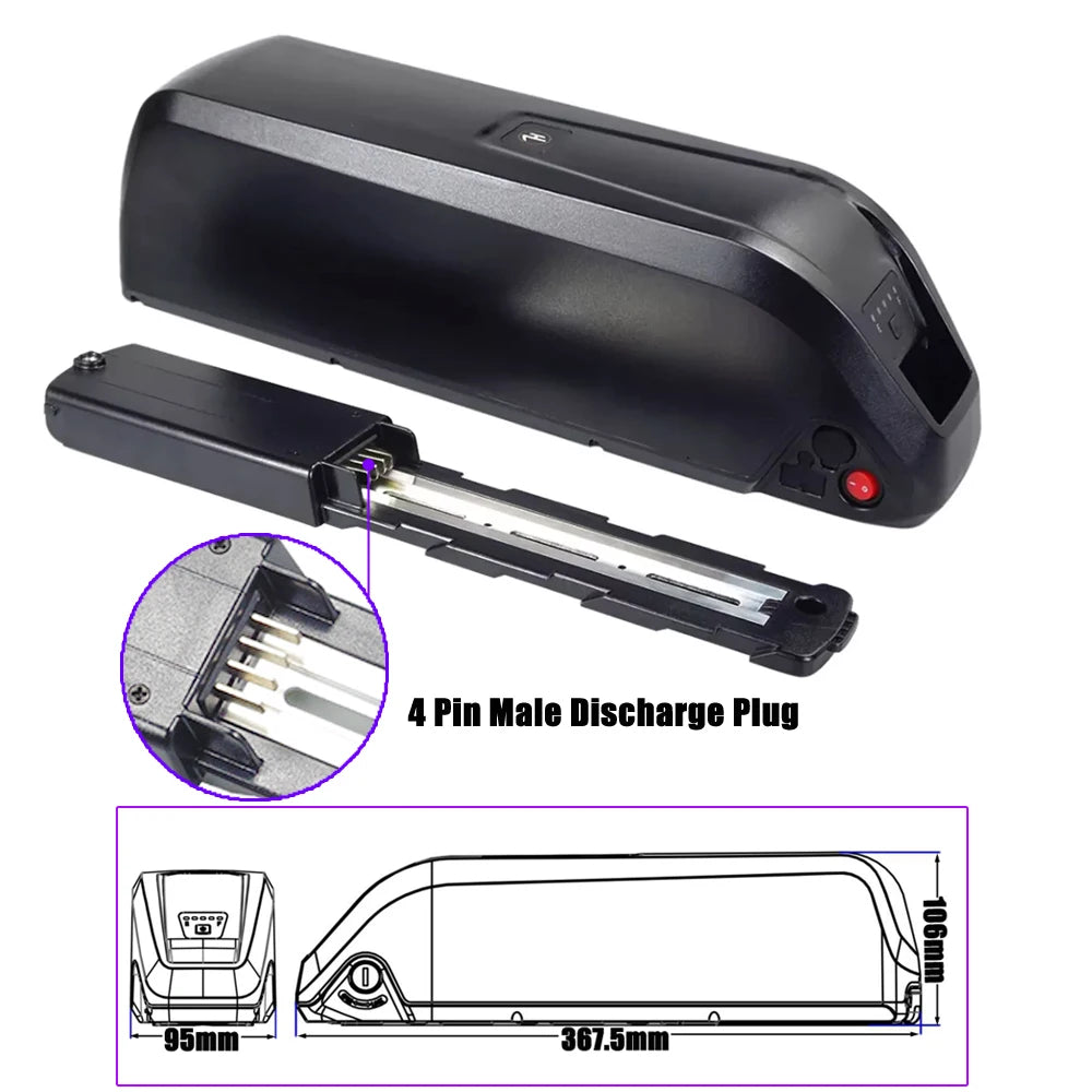 EMOKO C91 Upgraded Lithium-ion Battery Pack 48V 15Ah 17.5Ah 840Wh Removable Akku for 500W 750W ENGWE M20 Long Range E-bike
