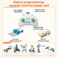 Dr. Luck Remote Control Toys Children's Programming Electric Building Block Robot Mechanical Power Kit Toy Boys and Gils Toy Set