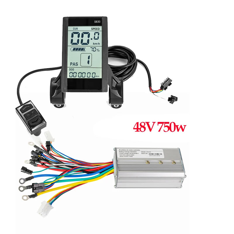 e-bike controller 36v 250w mit display 36v/48v/60v 500w 750w Electric Bike Brushless Motor Controller with LC