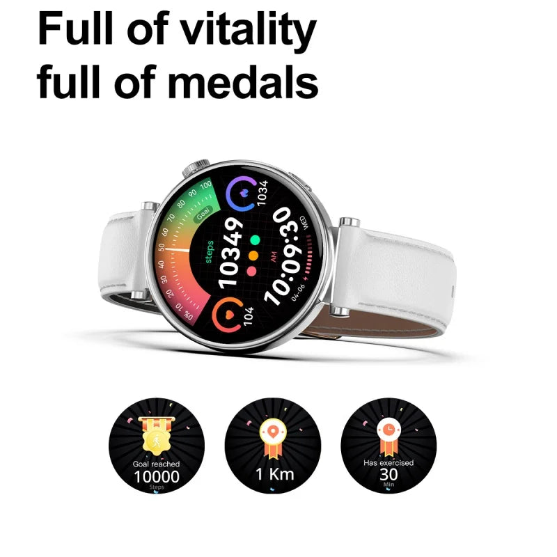 Smartwatch HK41 Ladies 1.32-inch Amoled screen Bluetooth Call AI Voice Exercise Fitness Tracker Health Monitoring Stylish Ladies