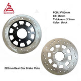 SIA CBS Combination Braking System with 220mm CB 58mm PCD 3*80mm Rear Disc Brake Plates suitable for 100-120kph E-motorcycle