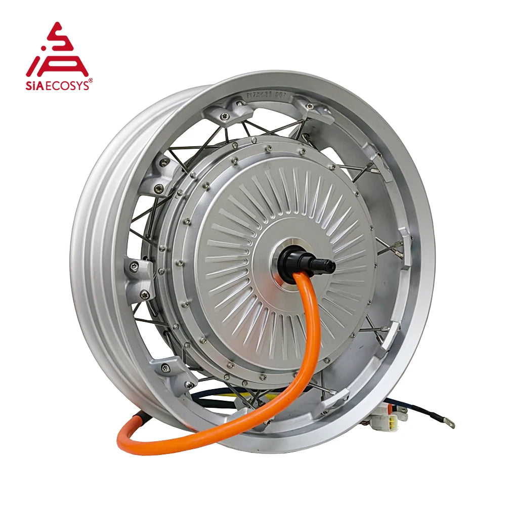 QS273 8000W V3 120kph E-motorcycle Spoke Hub Motor with 17x4.5 Moped Wheel Rim Conversion Kit with Controller and Speedometer
