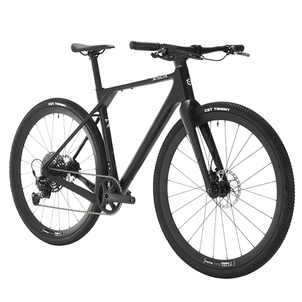 SAVA 2025 New SF6 R21 Carbon Fiber Flat Handlebar Road Bike, Hydraulic Disc Brake Gravel Bike with SHIMANO U6000 11 Speed Kit
