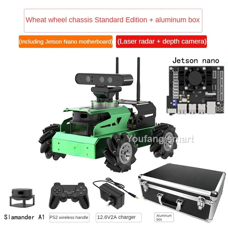JetAuto ROS 4WD Robot Car with Lidar Depth Camera Touch Screen for Jetson Nano Robot DIY Kit Support SLAM Mapping and Navigation