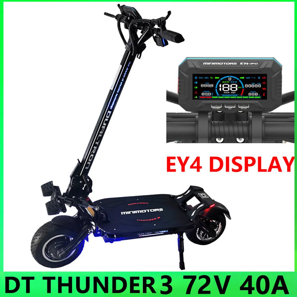 DUALTRON THUNDER 3 Electric Scooter 72V 40AH Skateboard Dual Motor 11inch NUTT Minimotors Latest Upgrade EY4 Display