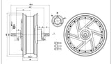 QS Motor 13*4.25inch 12000W 273 70H V4 High Power Hot Sale BLDC Gearless Motor In-wheel Hub Motor for Electric Scooter