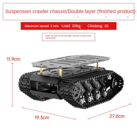 RC Tank 10KG Load Strong Shock Absorption Tank Chassis with Encoder Motor Suspension All Metal Robot Kit Programmable Robot Car