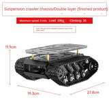 RC Tank 10KG Load Strong Shock Absorption Tank Chassis with Encoder Motor Suspension All Metal Robot Kit Programmable Robot Car
