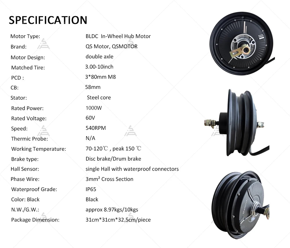 SIAECOSYS/QS212 10inch 1000W+ZWK060032A kits QS212 1000W 10*2.15inch V1.12 60V Hub Motor kit with ZWK060032A Controller for Elec