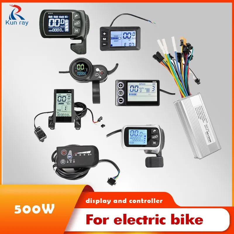 Kunray Brushless LCD Display for E-bike 24V/36V/48V 500w Controller Display Kits Electric Bicycle Scooter Motor Accessories
