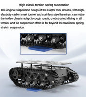 RC Tank 10KG Load Strong Shock Absorption Tank Chassis with Encoder Motor Suspension All Metal Robot Kit Programmable Robot Car