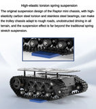 RC Tank 10KG Load Strong Shock Absorption Tank Chassis with Encoder Motor Suspension All Metal Robot Kit Programmable Robot Car