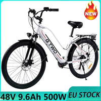 2023 NEW GTWO G10 26 Inch Electric City BIke 48V9.6Ah Removeable Battery 350W 500W Brushless Motor 7S Shifter Dis Brake