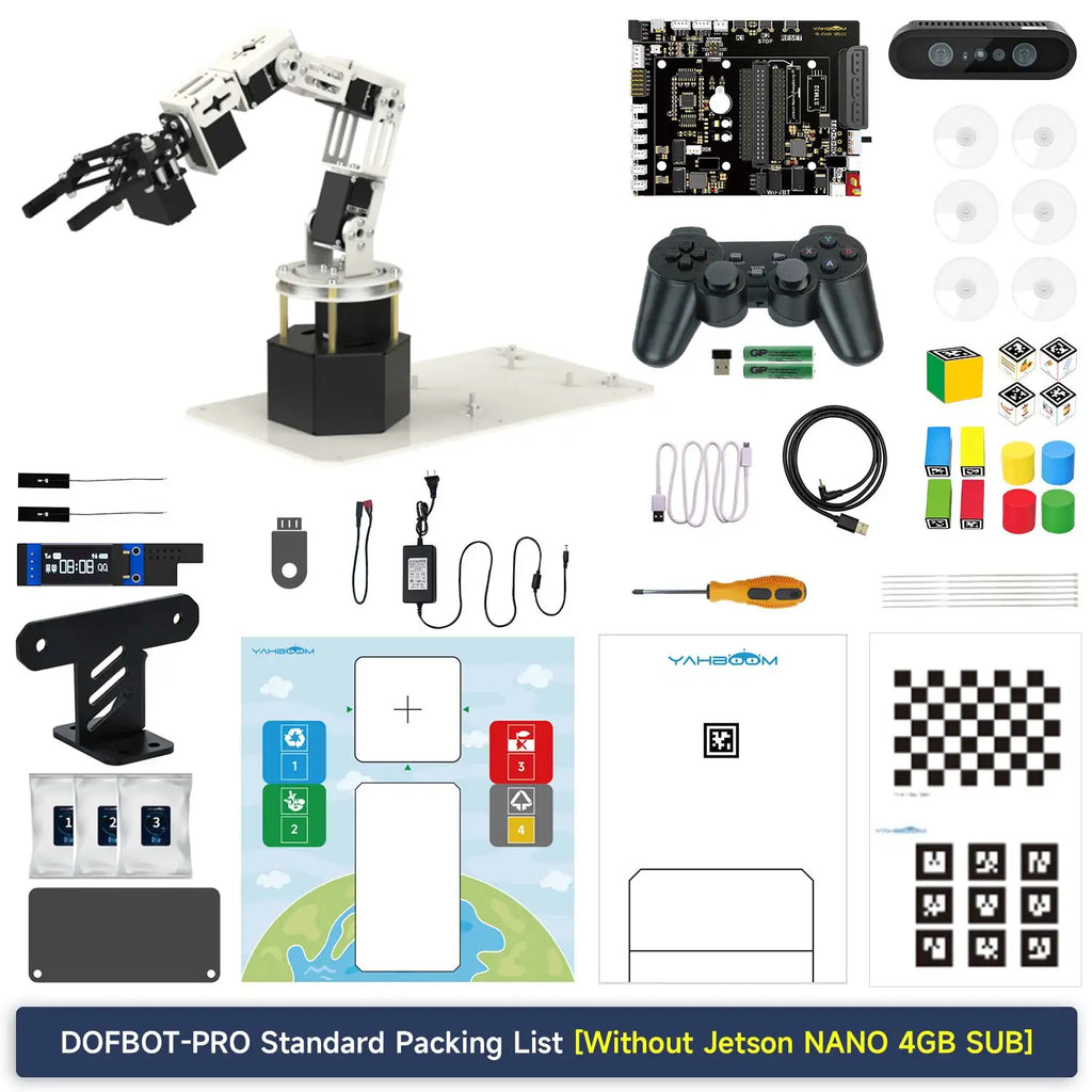DOFBOT PRO 6DOF Robotic Arm ROS Python Programming Learning Kit with 3D Deep Point Cloud Recognition Gripping for Jetson Orin