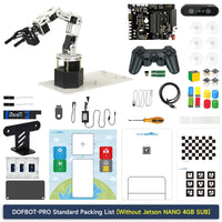 DOFBOT PRO 6DOF Robotic Arm ROS Python Programming Learning Kit with 3D Deep Point Cloud Recognition Gripping for Jetson Orin