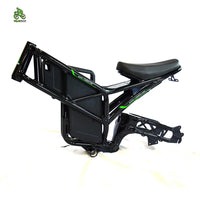 175mm Dropout Adult DIY Electric Bicycle Full Suspension 18650 20inch Fat Mountain Electric Bike Frameset：Battery Box+Frame+Seat