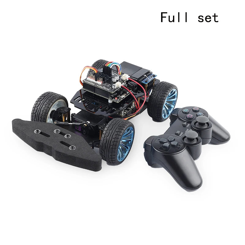 Ackermann Trolley Metal Chassis Servo Rear-Wheel Drive 4WD Robot Car For Arduino Robot DIY Kit Ps2 Handle UNO Programmable Robot