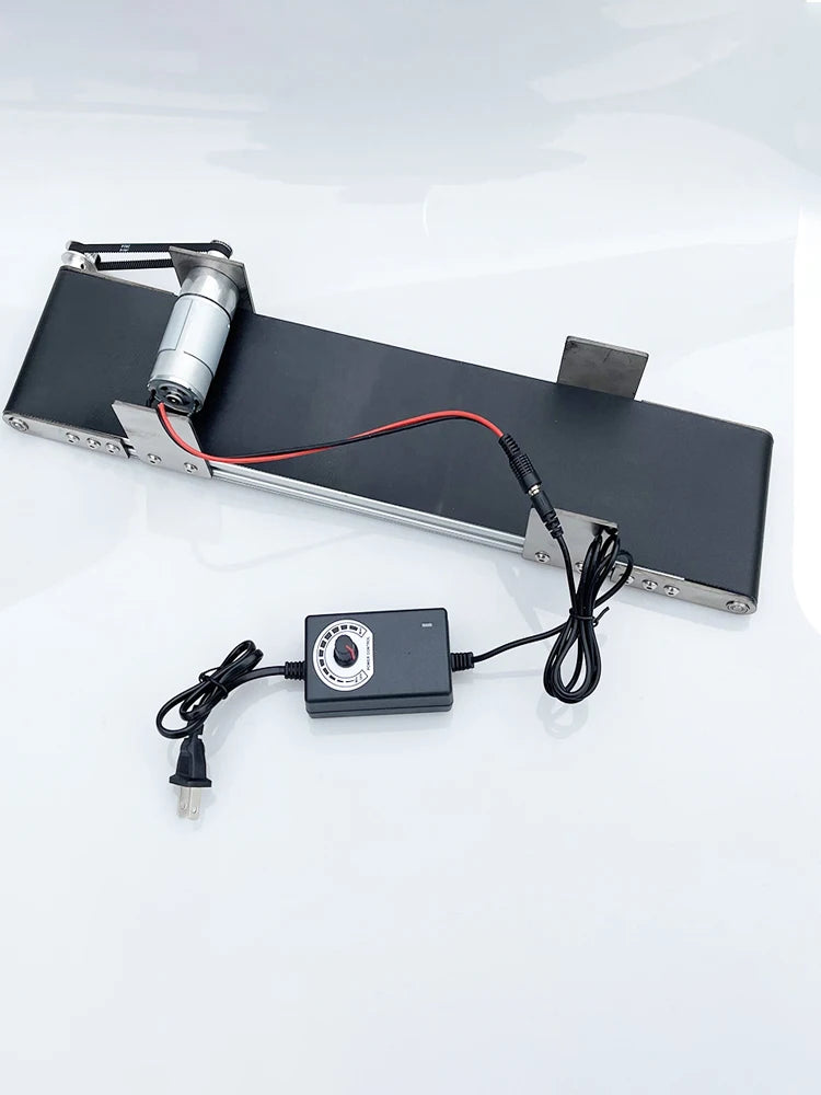 100*500mm Metel Adjustable Speed Motor Electric Conveyor Belt with Forward Assembly Line Experiment Friction for Robotic Arm Kit