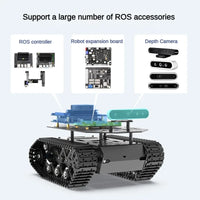 RC Tank 10KG Load Strong Shock Absorption Tank Chassis with Encoder Motor Suspension All Metal Robot Kit Programmable Robot Car