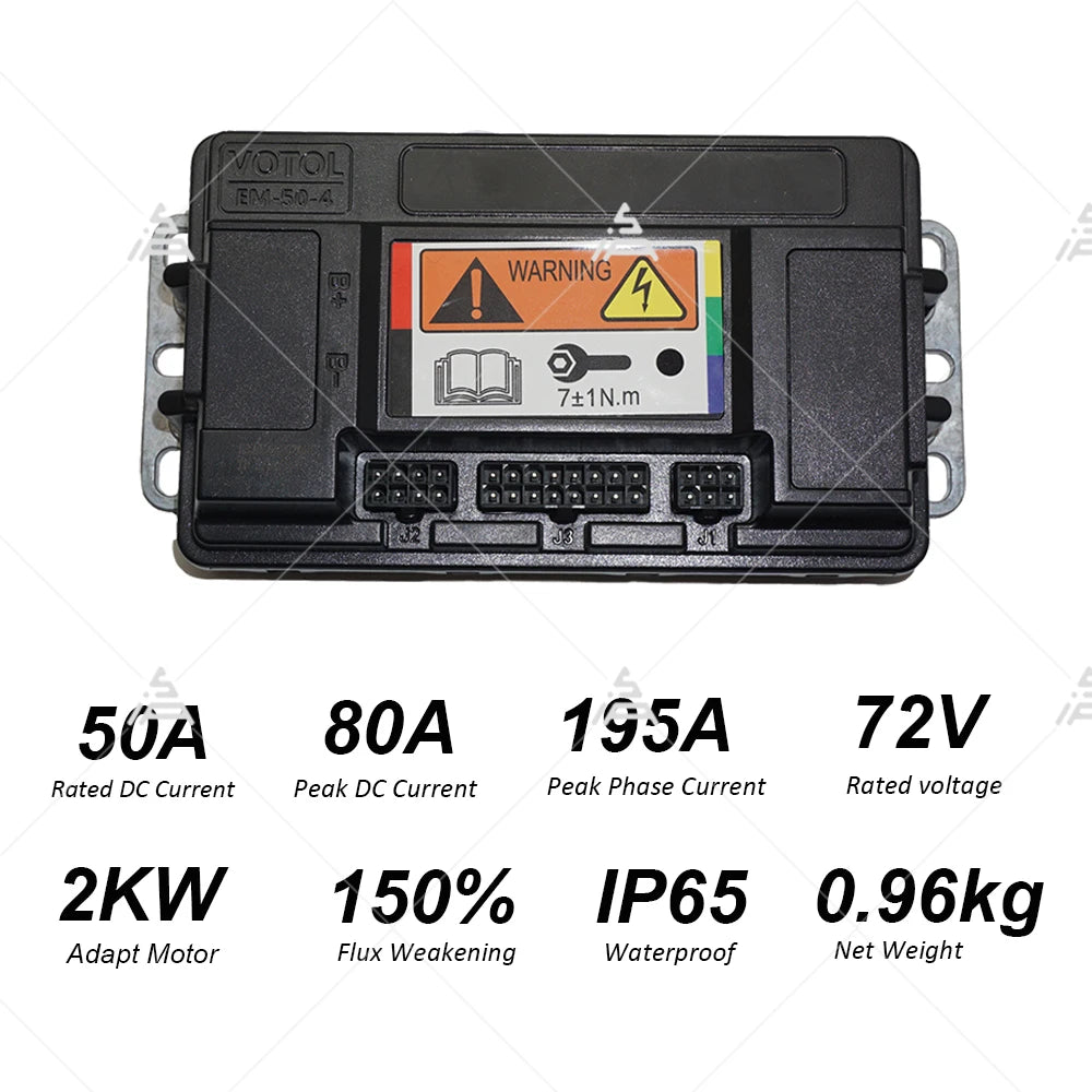 VOTOL Controller EM50-4 72V Programmable Controller with LIN cable for 2000W E-scooter Motor