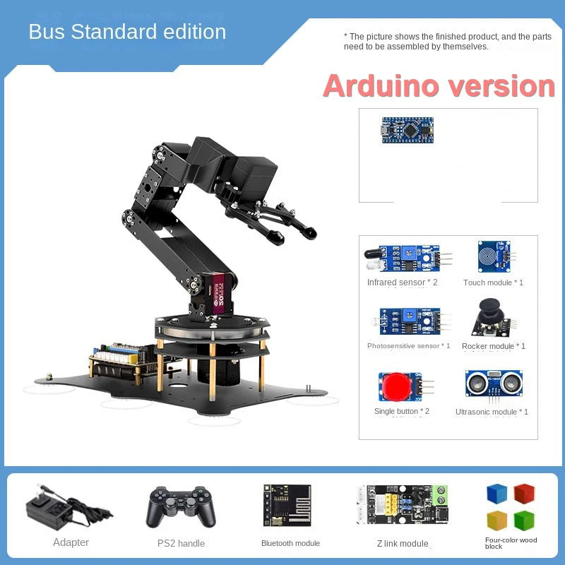 6 DOF Robotic Arm with Metal Claw MG996R 180 Degree Rotating Base for STM32/For Arduino Robot DIY Kit Programmable Robot Arm