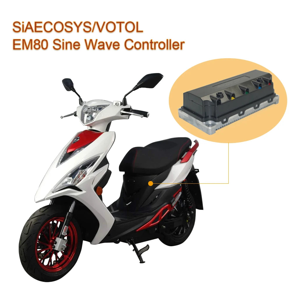 VOTOL Controller EM80 GTSP LIN Controller Rated 72V 60A Boost 100A Programmable Controller for 4kW Electric Scooter Motor