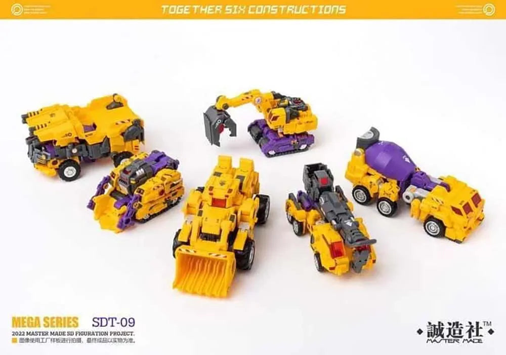 New Transformation Toys Robot Master Made SDT-09 SDT09 Demolisher Devastator Full Set 5 in 1 Yellow Version Figure in stock