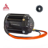 New QSMOTOR QS138 90H V3 with 1:2.35 gear box Rated 4KW 7200rpm Mid Drive Motor Kits with EM200-2SP Controller 200A 600A